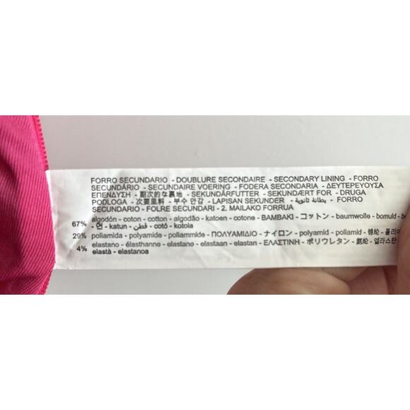 ZARA Pink & White Floral Corset Bodysuit Tank Top Women's Size M Ditsy floral - Picture 7 of 8